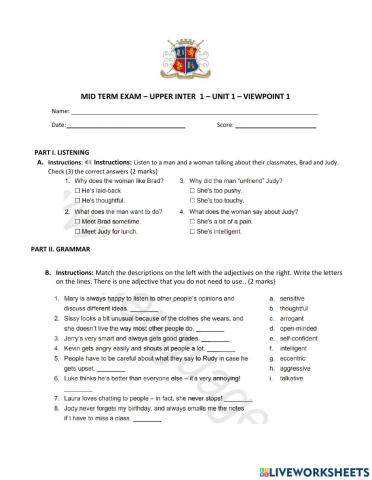 Upper intermediate 1