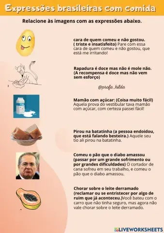 Expressões brasileiras com comida