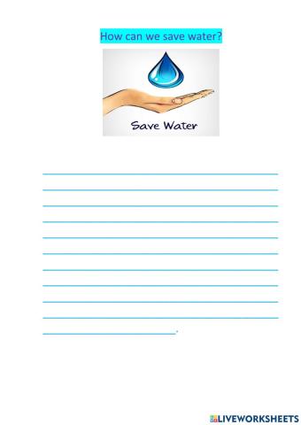 How can we save water