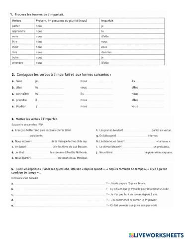 Passé composé - Imparfait