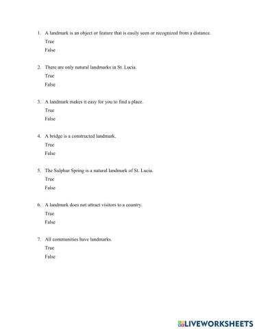 Landmarks in St. Lucia