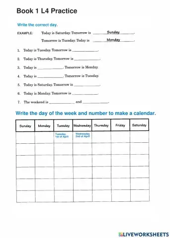 ALC Book 1 L4 practice