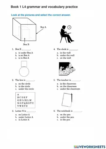 ALC Book 1 L4 grammar and vocabulary practice