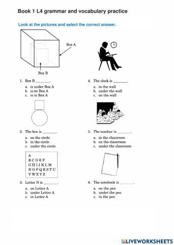 ALC Book 1 L4 grammar and vocabulary practice