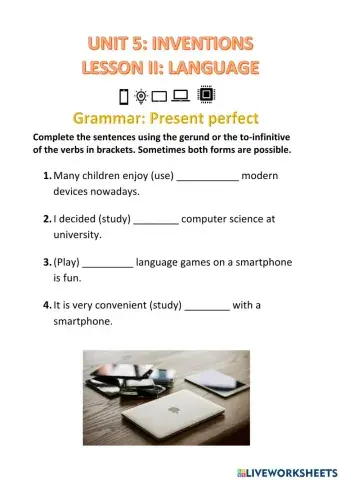 Grammar present perfect unit 5
