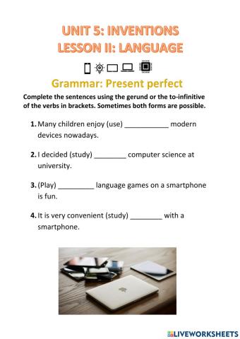 Grammar present perfect unit 5