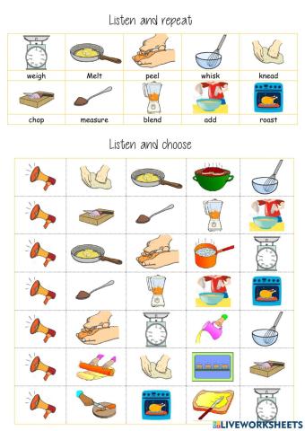 listen and choose cooking actions 2