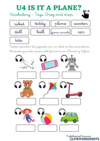Go Far Richmond Year 1 U4 Is it a plane? - Vocabulary. Toys