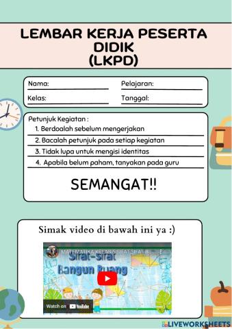 LKPD sifat bangun Ruang Kelas 5