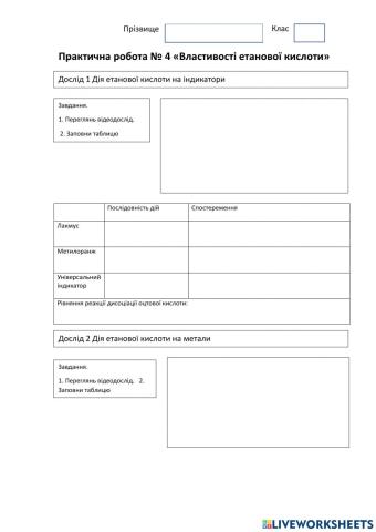 Властивості етанової кислоти