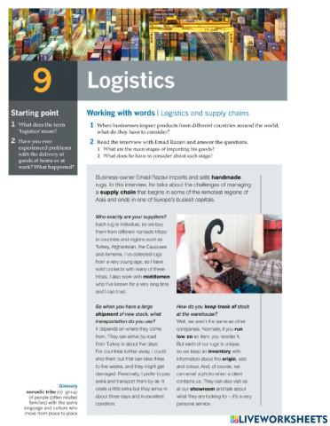 Logistics- Indirect questions
