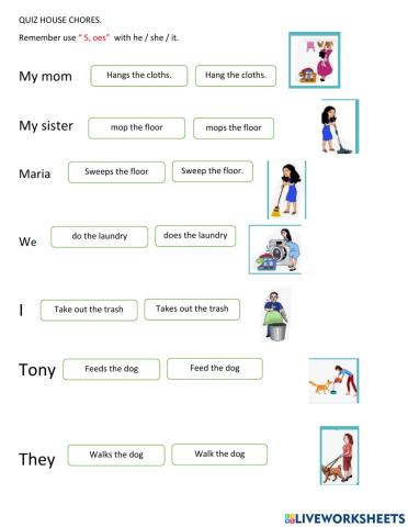 House chores quiz