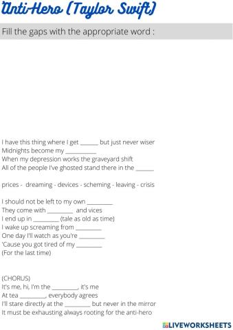 Anti-Hero (Taylor Swift)
