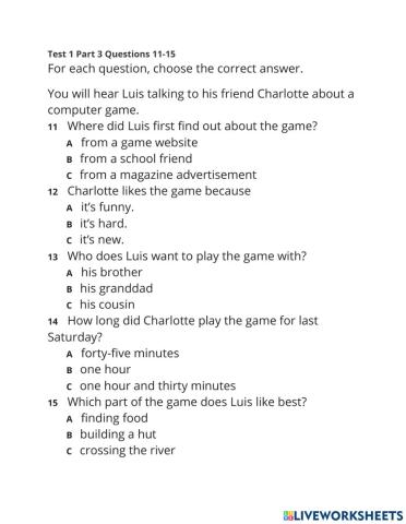 Listening Part 3 Practice