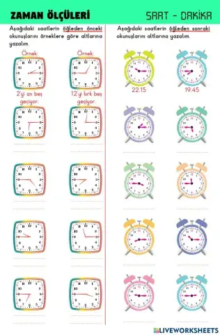 Zaman Ölçüleri-Saat. Dakika