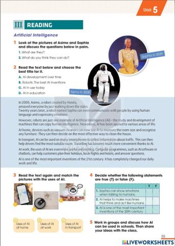 UNIT 5: INVENTIONS - Reading