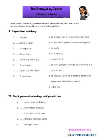 The benefits of sports