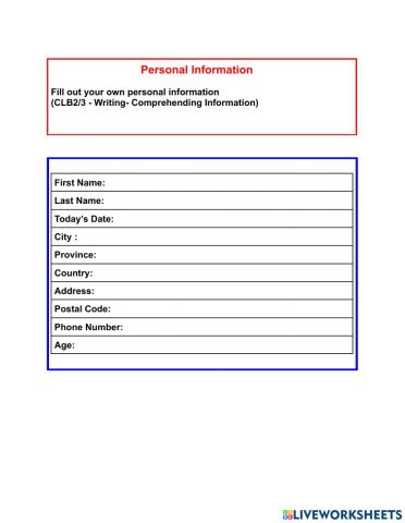 Personal Information