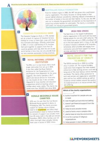 Society Reading comprehension