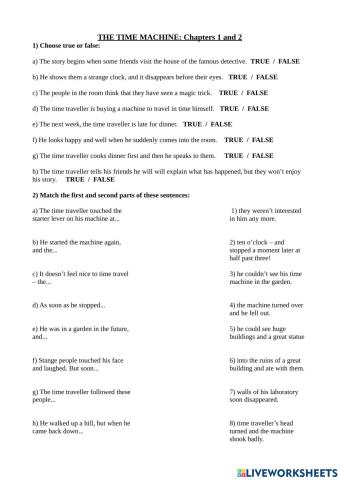 Time machine chapters 1 and 2