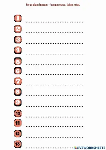 Unit 4: Bacaan Sunat Solat