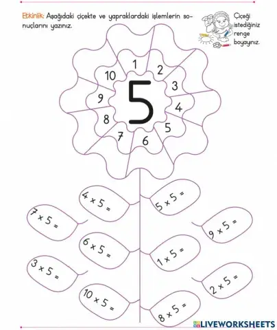 Çarpma İşlemi 5'ler
