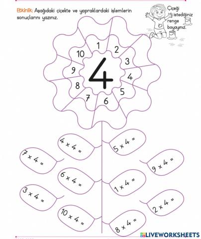 Çarpma İşlemi 4'ler