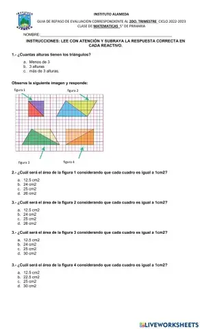 Guia de repaso matematicas