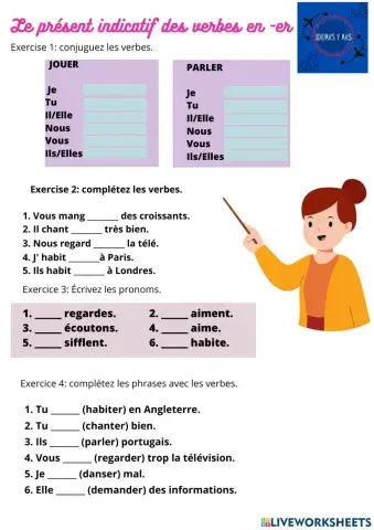 Les verbes du premier groupe