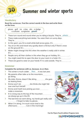 HW- Summer and winter sports