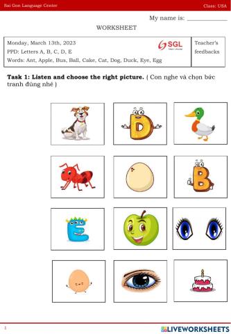 Letter A B C D E 14.03