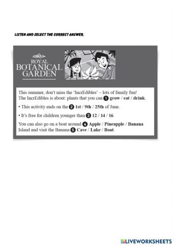 Listenig 1 unit 4 Year 6