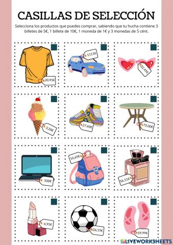 Casillas de selección