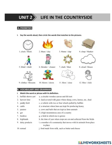 G8 U2 MLH Phonetics & Vocab