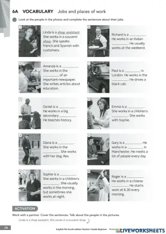 Jobs and places of work