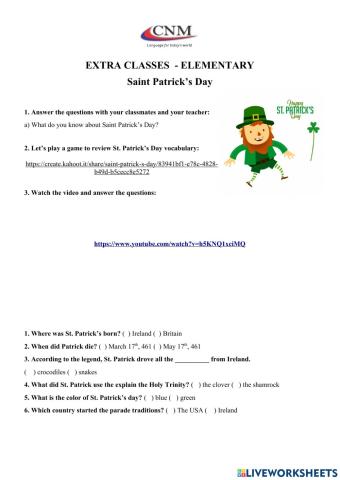 Saint Patrick’s Day