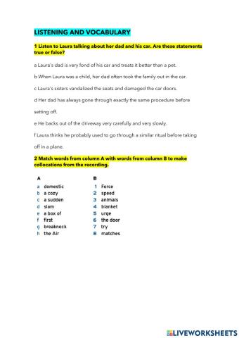 Listen to laura talking about her dad and his car.