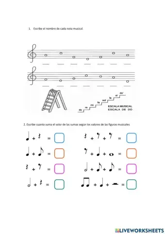Notas y figuras musicales