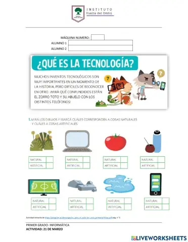 Tecnologia: artificial-natural