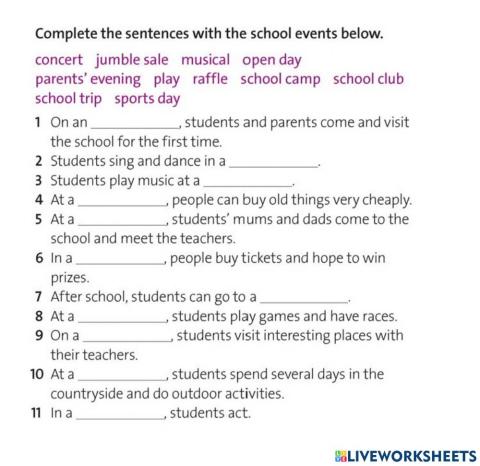 School events