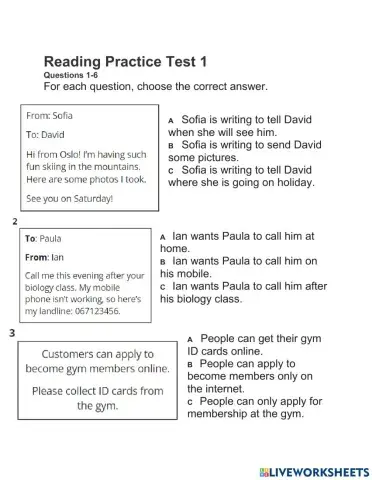 Full Reading Test