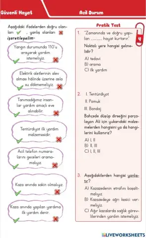 Kazalar - İlkyardım