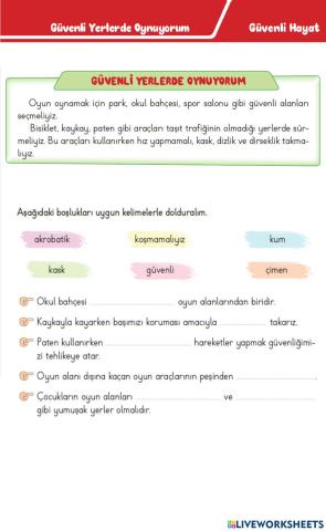 Güvenli oyun Alanları