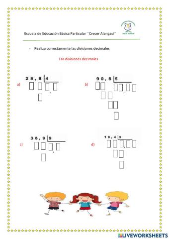 Las divisones decimales
