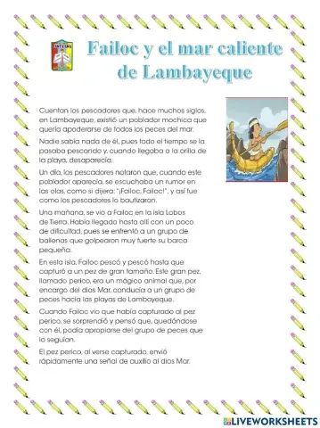 Failoc y el mar caliente de Lambayeque