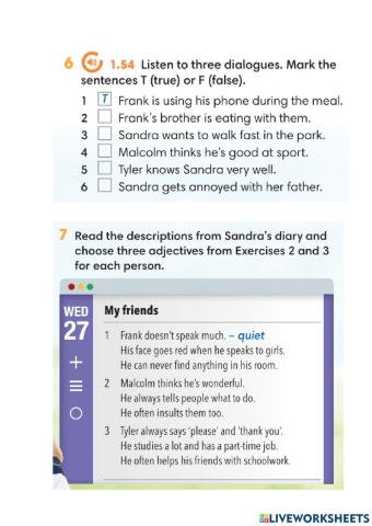 Wider World 2 - Unit 2 - Listening