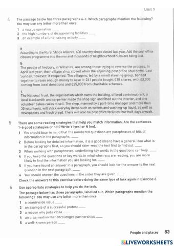 IELTS 5.0 - Unit 2 - Lesson 1 - Reading Practice