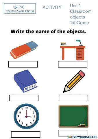 Activity: Classroom objects