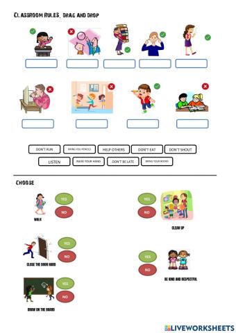 Classroom rules
