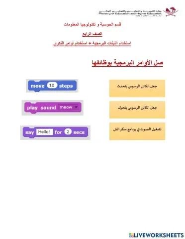 وظائف الأوامر البرمجية